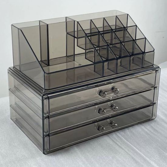 Picture of Multilayer Acrylic Shelf Desktop Makeup Organizer; Multi-functional Drawer Lipstick Box Transparent Storage Rack; Multi-layer Cosmetic Storage Rack for Desktop