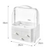 Picture of Cosmetic Organizer Drawer-Style Dustproof Makeup Box with Large Capacity Transparent Storage Box for Home Use