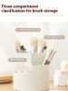 Picture of Super Cute Makeup Brush Pen Holder, DIY Desktop Storage Bucket with 360-Degree Rotation for Makeup Brushes and Cosmetics Super Cute Makeup Brush Pen Holder