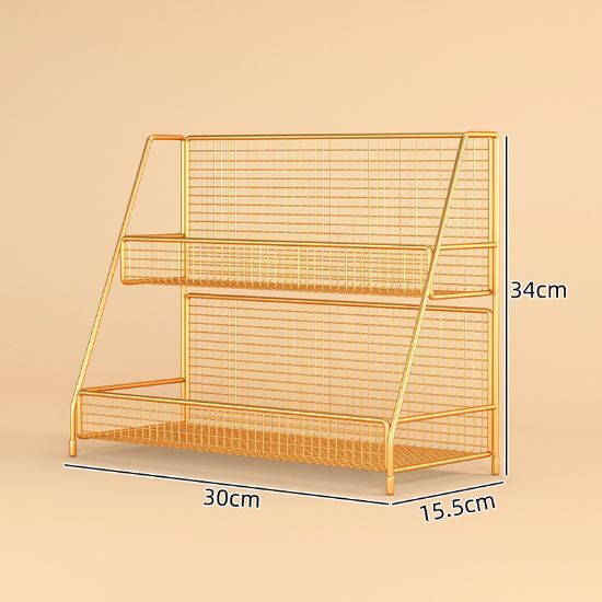 Picture of Vanity Desktop Makeup Organizer, Bathroom Washstand Makeup Storage Rack, Home Countertop Makeup Storage Magic Tool