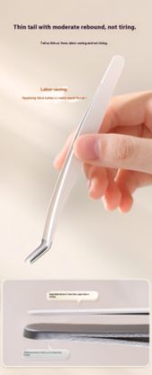 Picture of Eyelash Extension Tweezers, Professional Eyelash Artist Store-Specific Stainless Steel High-Precision Golden Feather Clip, Full Set of Tools, Butterfly Clip
