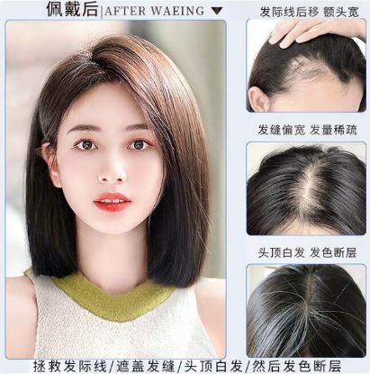 Picture of Wig for Women, Straight Hair, Ponytail, Synthetic Hair, High Claw Clip Long Curly Hair, Suitable for Low Braids, Claw Clip Ponytail, Straight Hair Claw Clip Ponytail